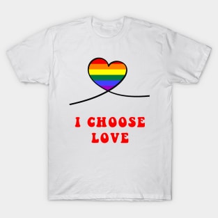 Pride heart I choose love T-Shirt